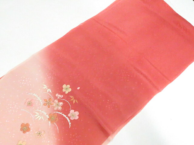 【中古】和装小物 帯揚げ帯締めセット 帯揚 帯締 刺繍 花 高麗組 金糸 26w06-8110...