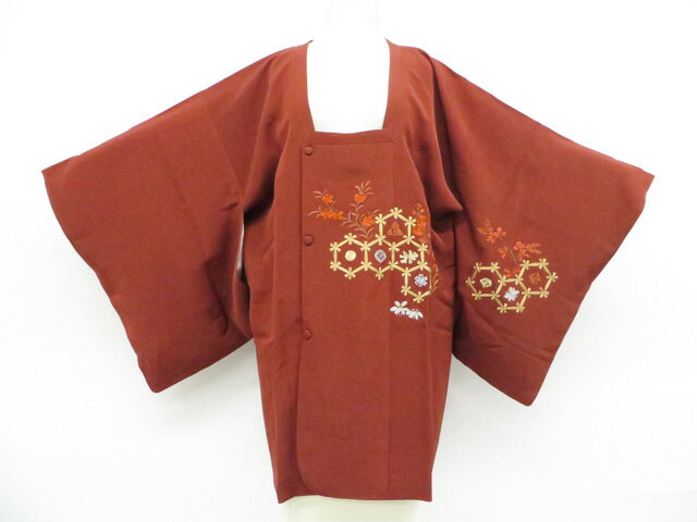 樂天商城 - 【中古】リサイクル着物 道行コート 刺繍 着物 正絹 身丈約84.5cm 裄丈約63cm 26z06-3433【リサイクル】 IDnet