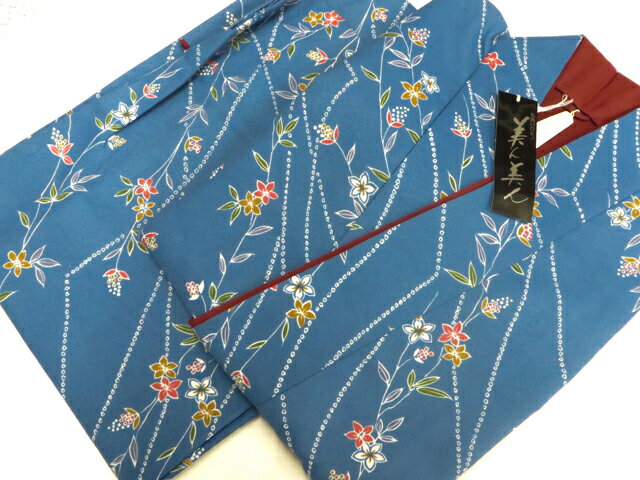 樂天商城 - 【中古】小紋 二部式 洗える着物 未使用品 着物 美品 身丈約58cm 裄丈約66cm r8w06-630【リサイクル】 IDnet
