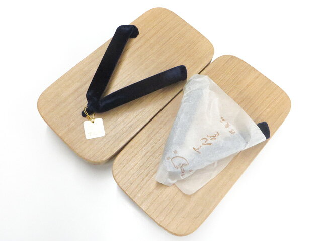 【中古】和装小物 下駄 男物 箱入 未使用品 24.5cm 美品 26w06-8666【リサイクル】 IDnet