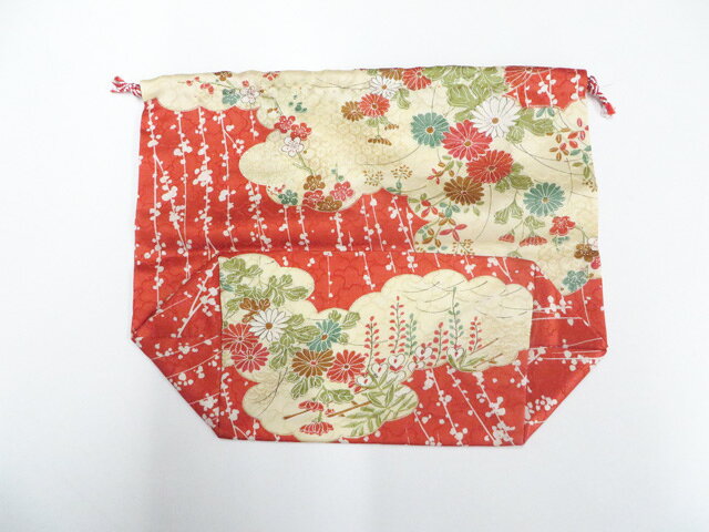 アイディーネットの【中古】和装小物 和雑貨 巾着 花 美品 26w06-8695【リサイクル】 IDnet｜アングル3