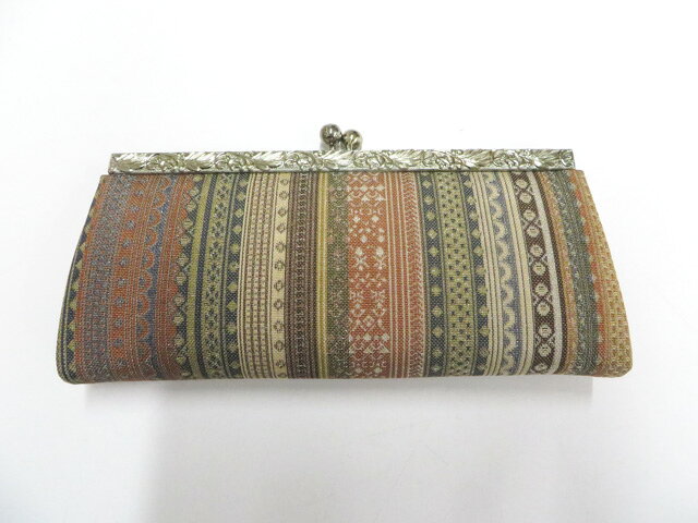 アイディーネットの【中古】和装小物 和雑貨 がま口財布 博多織 木箱入り 26w06-9039【リサイクル】 IDnet｜アングル2