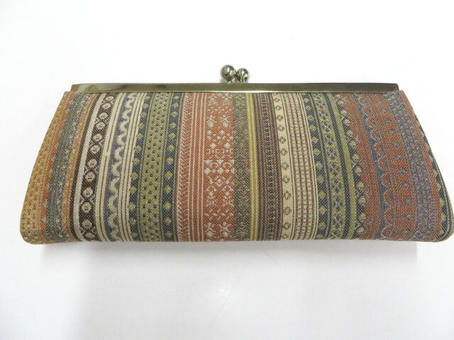 アイディーネットの【中古】和装小物 和雑貨 がま口財布 博多織 木箱入り 26w06-9039【リサイクル】 IDnet｜アングル3
