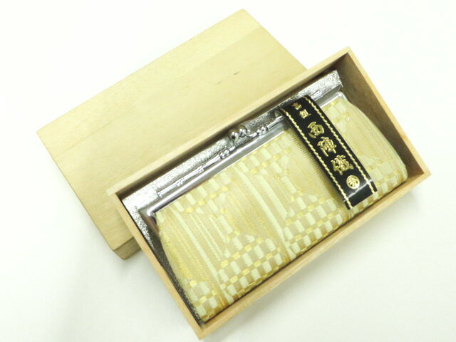 【中古】和装小物 和雑貨 がま口財布 西陣織 木箱入 26w06-9230【リサイクル】 IDnet