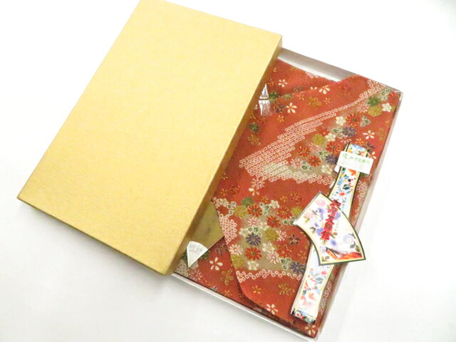 【中古】和装小物 和雑貨 風呂敷 未使用品 丹後ちりめん 箱入 美品 26w07-10001【リサイクル】 IDnet