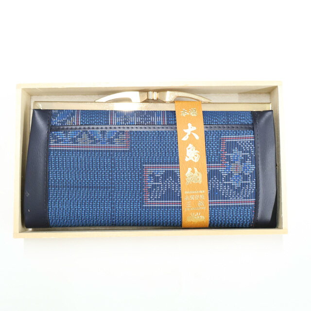 【中古】和装小物 和雑貨 琉球民芸 財布 未使用品 大島紬 木箱入 26w07-10700【リ...