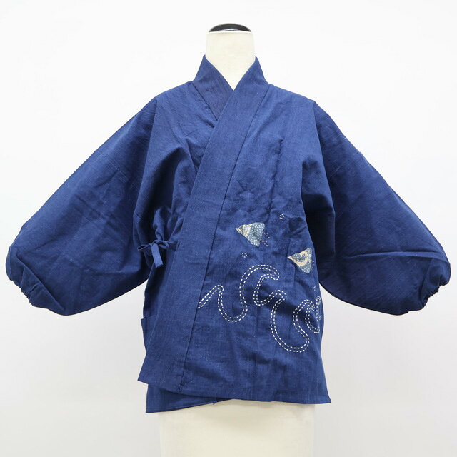 最大80%OFF【中古】リサイクル着物 うわっぱり　刺子 着物 身丈約68cm 裄丈約63cm 26z07-3969【リサイクル】 IDnet