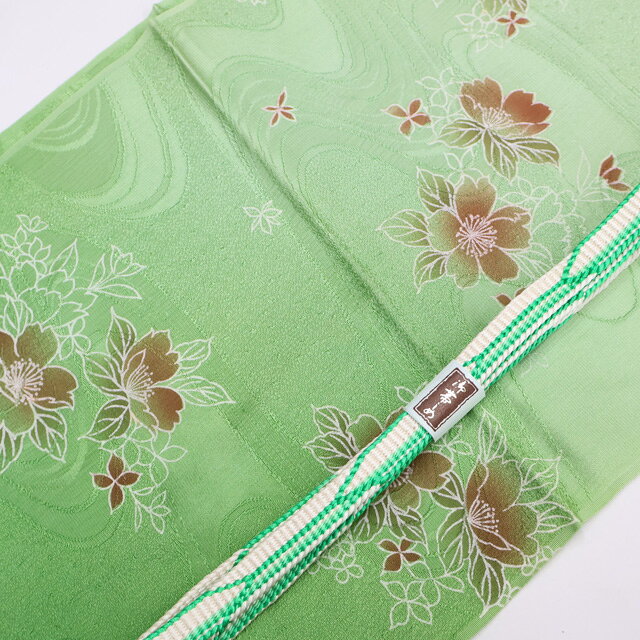 【中古】和装小物 帯締め 帯揚げ セット 帯締 帯揚 平組 花 美品 26w08-11798【リ...