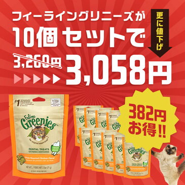 【 グリニーズ 猫 】フィーライングリニーズ 71g 10個セット 【 まとめ買い 】【 猫のおやつ 猫用おやつ キャットフード ペット ペットフード icat i dog 楽天 】【 あす楽 翌日配送 】