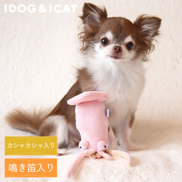 【 犬 おもちゃ 】IDOG&ICAT いかりイカ カシャカシャ 鳴き笛入り アイドッグ【 あす楽 翌日配送 】【 布製 ぬいぐるみ ドッグトイ 犬のおもちゃ 玩具 笛入り 音 超小型犬 小型犬 犬用 i dog 楽天 】