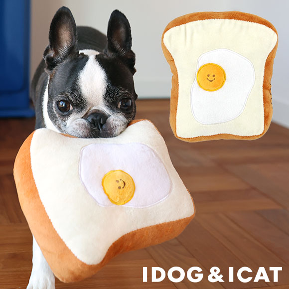 【 犬 おもちゃ 】iDog 厚切りトースト カシャカシャ入