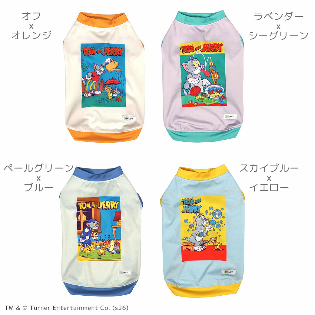 【 冷感 犬 服 】iDog COOL Chill+MOSCAPE TOM and JERRY ポップアートタンク 接触...