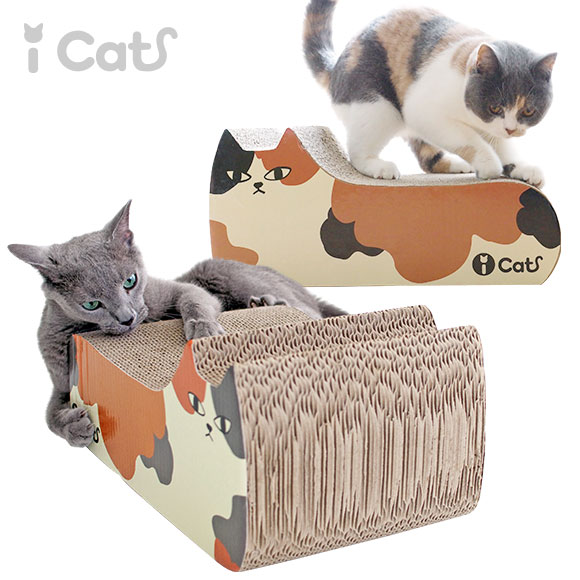 【 猫 爪とぎ 】iCat アイキャット オリジナル つめとぎ ミケねこ【 段ボール 爪 ネイル 爪磨き 猫用つめとぎ 猫のつめとぎ スクラッチャー キャットスクラッチャー ダンボールポール 麻 icat i dog 楽天 】【 あす楽 翌日配送 】