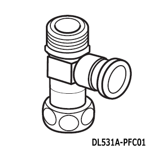 【在庫あり】DL531A-PFC01 分岐水栓 分岐金具 (止水機能なし)■パナソニック■温水洗浄便座 DL-WA/GZ/GWN/GWN/GW/MD/MA…