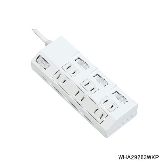 Rakuten - WHA29263WKP Panasonic ザ・タップ マルチシリーズ 6コ口 2m(ホワイト) 延長コード パナソニック 新品