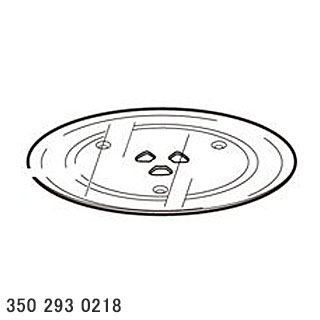 ■3502930218 シャープ純正 電子レンジ用 丸皿 (ガラス製)■RE-TM18-B、RE-TM18-W用■SHARP メーカー純正品■電子レンジ・オーブンレンジ用■新品■(※離島・沖縄配送不可)