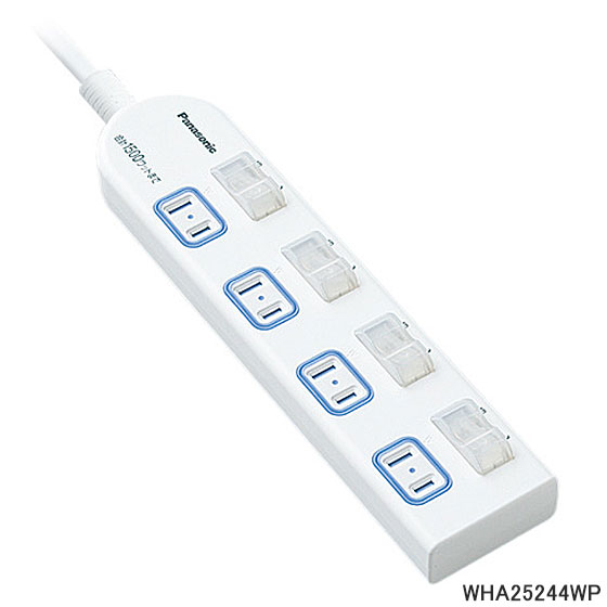 Rakuten - WHA25244WP Panasonic ザ・タップX 4コ口 2m(ホワイト) 延長コード パナソニック 新品