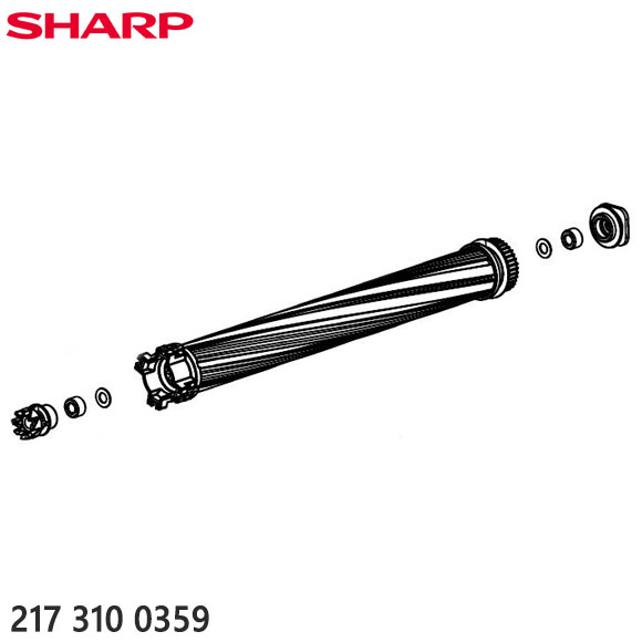 Rakuten - 【純正品】2173100359 SHARP 回転ブラシ (ギアホルダー・キャップホルダー付き) 掃除機用【EC-HR8-B/EC-HR8-W/EC-HR8A1-B他用】※2173100352の代替品 シャープ 新品 ※離島・沖縄配送不可
