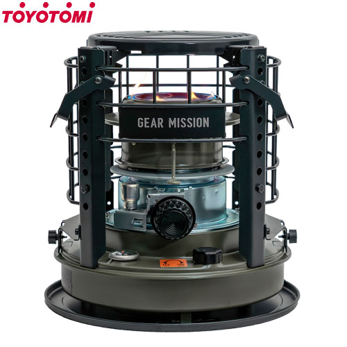 K3-GM1(G) トヨトミ GEAR MISSION 石油こんろ 煮炊き暖房用 (オリーブグリーン) 日本製 木造7畳 コンクリート9畳 ギアミッション 石油コンロ クッキングストーブ K3-GM1-G TOYOTOMI 新品