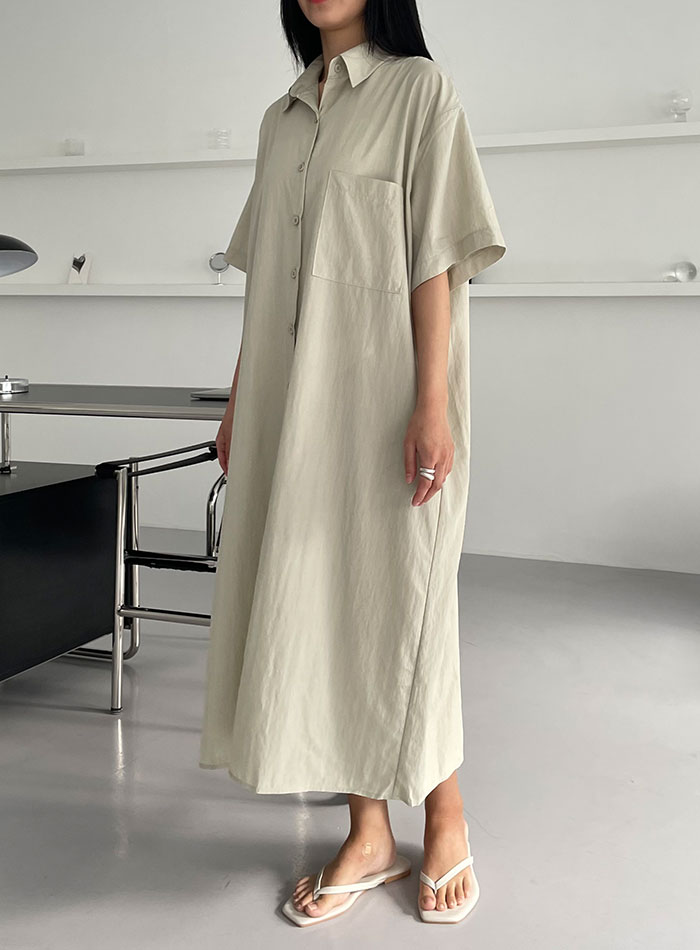 ロングシャツワンピース/レディース ワンピース シャツワンピ ロング 長袖 春夏 羽織 韓国 Didot Didot.showroom