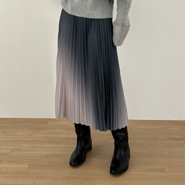 Rakuten - 【didot.showroom】アシメグラデプリーツミディスカート/アシンメトリー グラデーション プリーツ スカート トレンド 韓国 Didot Didot.showroom