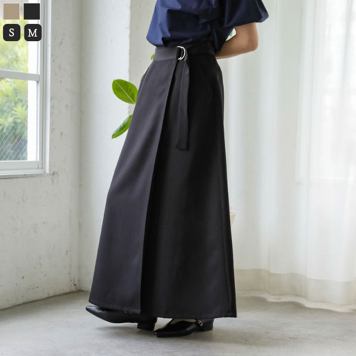 【SELECT MOCA】ラップロングフレアスカート / レディース 春夏 春 ロングスカート ラップスカート マキシ丈 オフィス オフィスカジュアル フレアスカート きれいめ セレクトモカ select moca selectmoca モカ