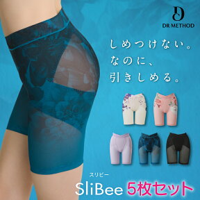 【5枚セット】DR METHOD SliBee スリビー デザインガードル ドラマチックベージュ エレガンスピンク ミニマルパープル ルーセントブルー ブラック 骨盤補整 ガードル 補整下着 ガードルショーツ 大きいサイズ ぽっこりお腹