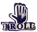 ポイント20倍TROLL T-HANDステッカー ステッカー シール スノーボードステッカー ロゴ 手 ハンド ネイビー 紺 こん ブルー 青 あお トロル ア...