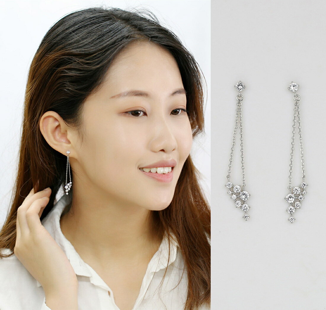 乐天商城 - ＼春新作商品／ジルコニアピアス 金属アレルギー対応 ピアス 18k ハロウィン かわいい おしゃれ 上品 ニッケルフリー 揺れるピアス ロング チェン ウェディング 二次会 オ きれい かわいい 大人可愛い ピンクゴールド