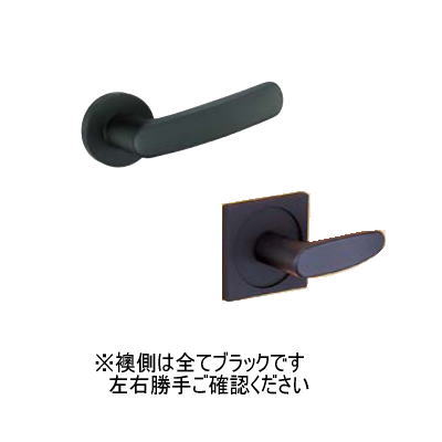 MIWA 戸襖用レバーハンドル錠 ZLF901 ブラック 左右勝手兼用のサムネイル