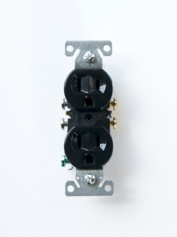 アース付コンセント ブラック JO152 おしゃれ かわいい レトロ アンティーク