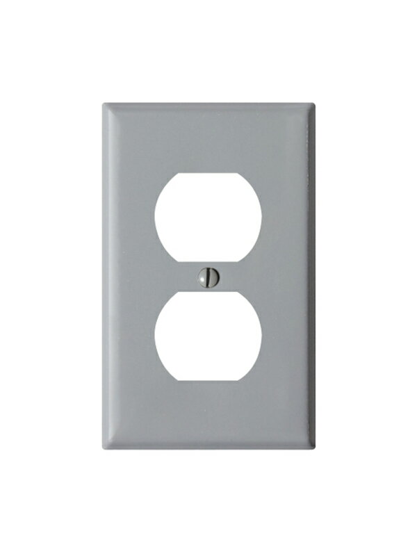 スチール2口コンセントプレート グレー JO223 おしゃれ かわいい レトロ アンティーク