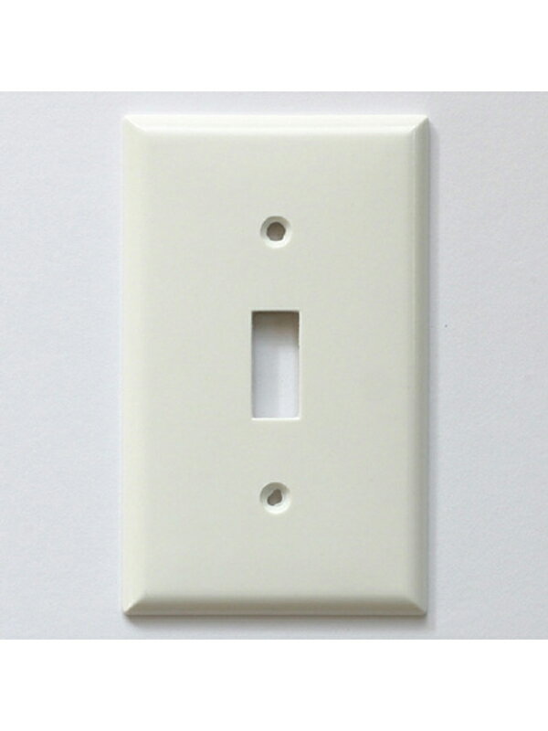 プラスチック 1口 スイッチプレート ホワイト JO032 おしゃれ かわいい レトロ アンティーク