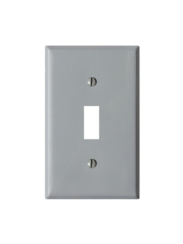 スチール1口スイッチプレート グレー JO219 おしゃれ かわいい レトロ アンティーク