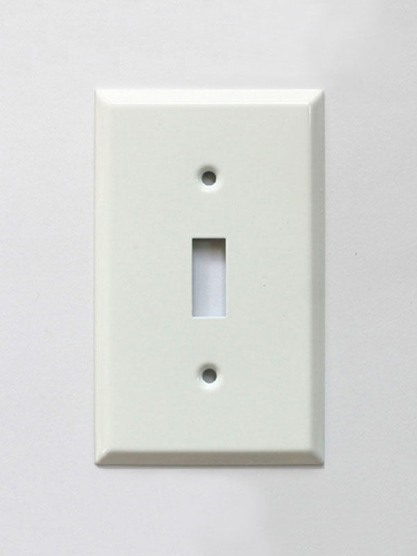 スチール 1口 スイッチプレート ホワイト JO036 おしゃれ かわいい レトロ アンティーク