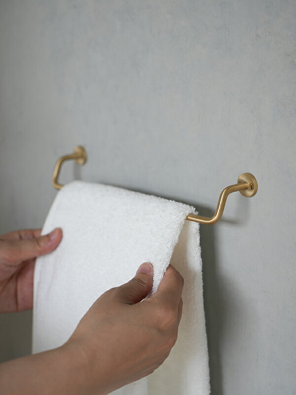 KT brass towel holder S L2224 おしゃれ かわいい レトロ アンティーク タオル掛け ゴールド