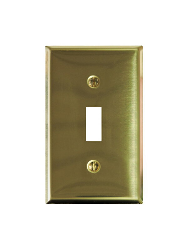 ブラス1口スイッチプレート JO225 おしゃれ かわいい レトロ アンティーク ゴールド