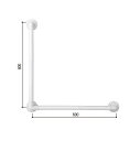 マツ六 ソフトアクアレールプラス L型ハンド SAP-K-6060W 600×600mm ※代引不可