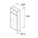 南海プライウッド サニタ トイレ収納ボックス Sタイプ SA15-300S-CW ※代引不可