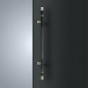 ユニオン ドアハンドル T2412-36-107-L800 ユニウッド ブラック+ステンレス ヘアライン 63.5×800×65 1セット(内外)