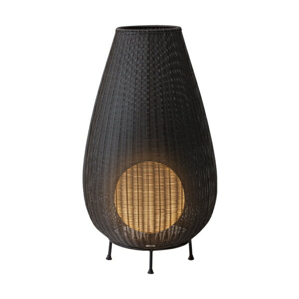 タカショー HBF-D41B ラタンスタンドライト ラージ 12/24V ダークBR 1個 ※直送／個人宅不可