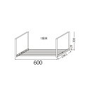 (土日祝配送可) ワンド 水切棚 600X1段 W60×D23.5×H30cm 水切り棚 旧マイセット (0244240)