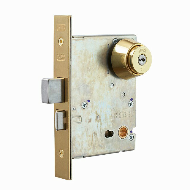 ユニオン KCS02007 ドアノブ用一般出入口錠 ブラスミラー DT42〜49 1組