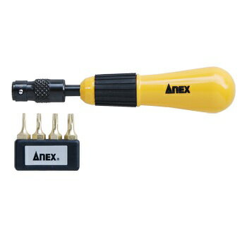 樂天商城 - 兼子製作所 ANEX No.6620 ヘクスローブ小型差替ハンドル ビット4本組付