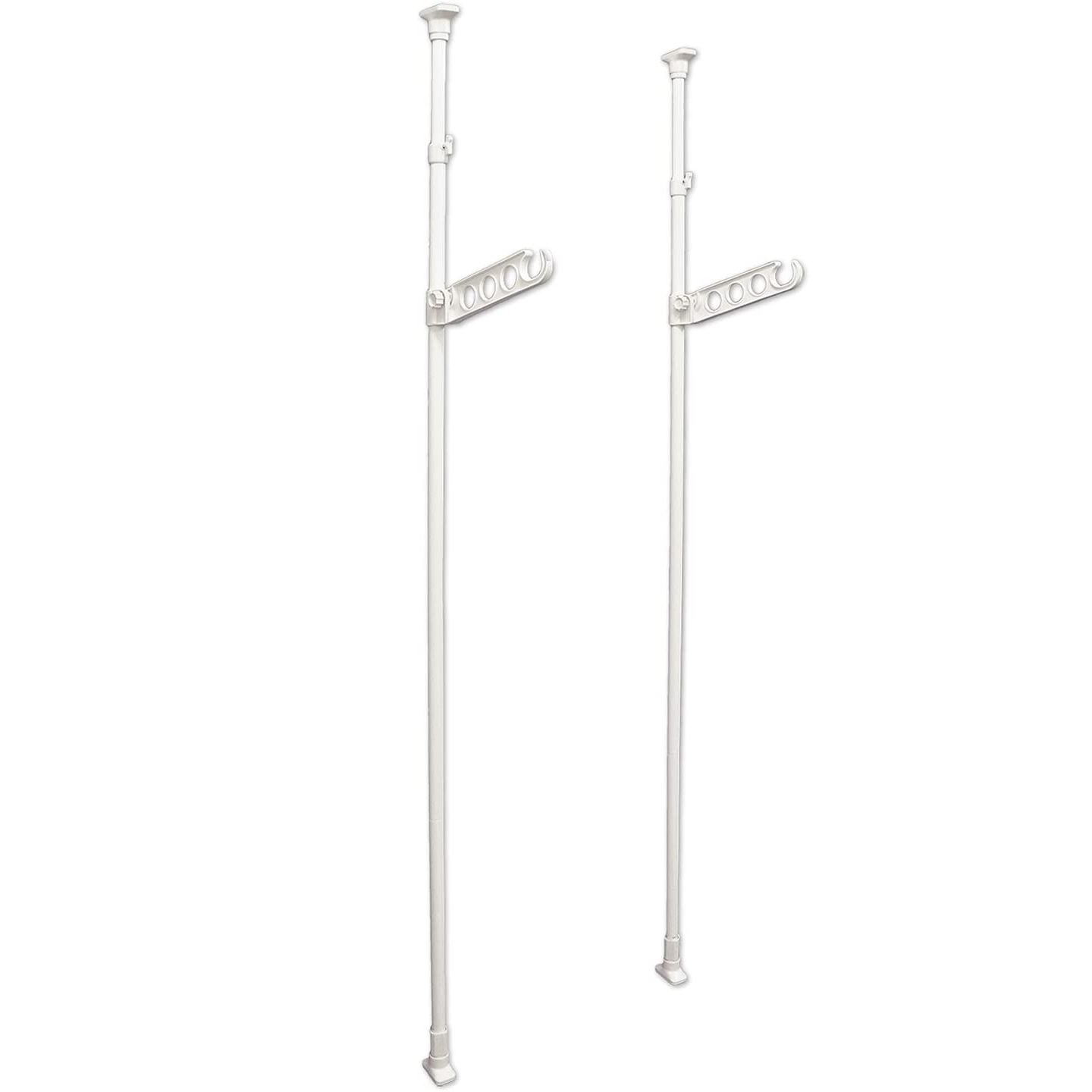 平安伸銅工業 TMH-61 突ぱり室内1段竿受け 突っ張り室内物干し竿受け ホワイト 耐荷重10kg 高さ175～275cm