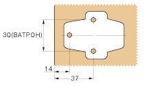 ムラコシ BATPOHR4 スライドヒンジ用 ベースプレート 高さ 1.5mm 袋入り(BV5756545)4973658083601