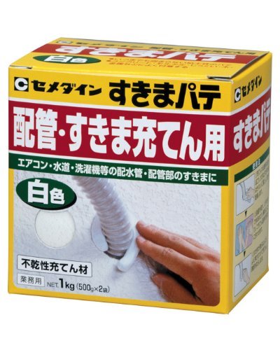 セメダイン 不乾性充てん材 すきまパテ 業務用 白 1kg(500g×2入) HC-159 4901761388450 (412435)