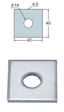 タナカ ステンレス 角座金 □(40×40) AB2454(500入1ケース)
