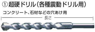 (送料無料)【マキタ MAKITA アクセサリー】 A-42391 超硬ドリル（各種振動ドリル用） φ6.0mm-L100mm