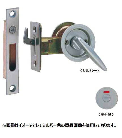 乐天商城 - 丸喜金属 A-101 387 シルバー バックセット：38 チューブラ引戸鎌錠 1セット マルキハードウェア